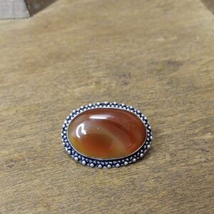 Elegant Orange Stone Pin
